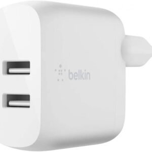 [:en]Belkin BOOST↑CHARGE™ Dual USB-A Wall Charger 24W[:ar]بلكين - شاحن حائط - USB-A مزدوج - 12 وات X2 - أبيض