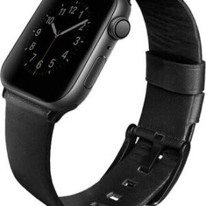 [:en]UNIQ Mondian Genuine Leather Strap for Apple Watch[:ar]يونيك مونديان سوار جلد لـ ساعة Apple الذكية - أسود - مقاس 44 مم/42 مم