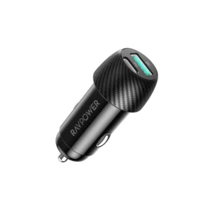 [:en]RAVPower RP-VC030 Car Charger with USB-C and USB-A Ports 49W[:ar]راف باور شاحن سيارة RP-VC030 بمنفذ USB-C ومنفذ USB-A بقدرة 49 وات - أسود