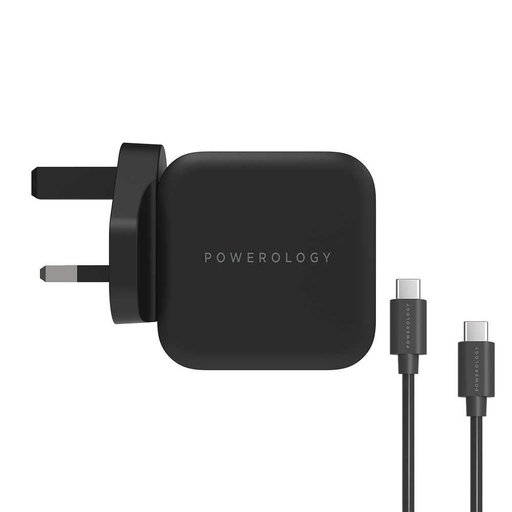 [:en]Powerology GaN Charger Includes Fast Charging USB-C Cable[:ar]باورولوجي شاحن GaN يتضمن كApple USB-C شحن سريع بـ لون أسود