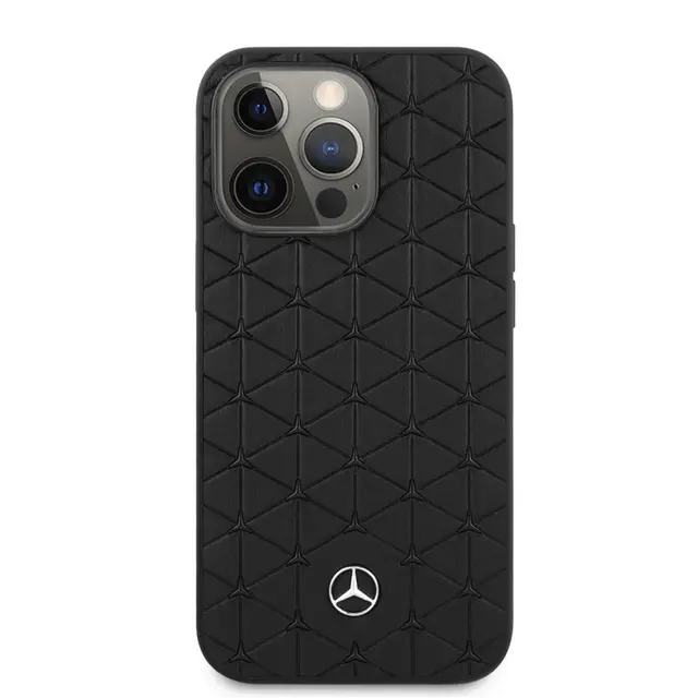 [:en]Mercedes Benz iPhone 14 Pro Max Leather Hard Case with Quilted cover[:ar]مرسيدس بنز حافظة حماية جلدية صلبة لهاتف iPhone 14 برو ماكس مع غطاء مبطن بـ لون أسود