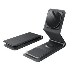 [:en]Levelo Arch Trio MagSafe Wireless Qi Compact Charging Stand[:ar]ليفلو Arch قاعدة الشحن اللاسلكي 3 في 1 بـ لون أسود