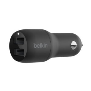 [:en]Belkin Dual USB-A Car Charger 24W - Black[:ar]بيلكن شاحن سيارة USB-A مزدوج - 24 وات - أسود