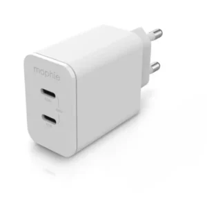 [:en]Mophie speedport USB-C 45 2-port GaN wall charger (45W) - EU[:ar]موفي شاحن جداري مزدوج من النوع C بتقنية GaN بقوة 45 وات - إنتاج الاتحاد الأوروبي - أبيض